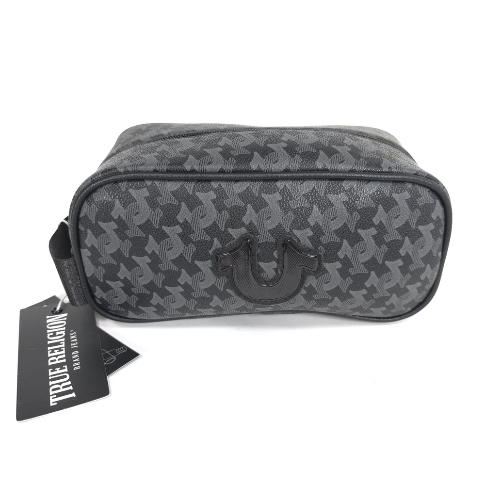 TRUE RELIGION Unisex Adults New Zip Organizer Travel‎ Bag Black CODA TR104089